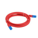 PATCHCORD CAT.6A S/FTP LSZH CCA 1.5M RED FLUKE PASSED LANBERG