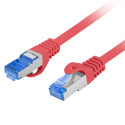 PATCHCORD CAT.6A S/FTP LSZH CCA 0.5M RED FLUKE PASSED LANBERG