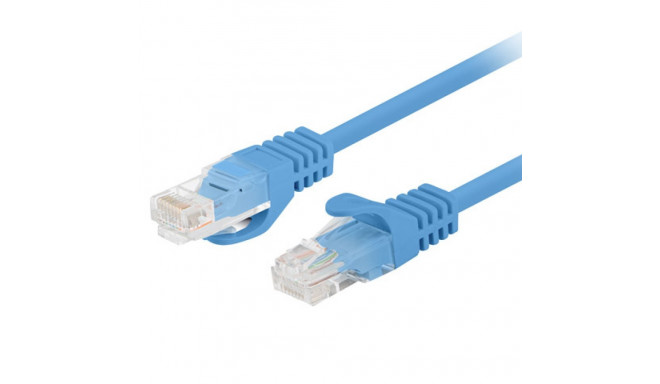 PATCHCORD CAT.6 UTP 0.25M BLUE FLUKE PASSED LANBERG 10-PACK