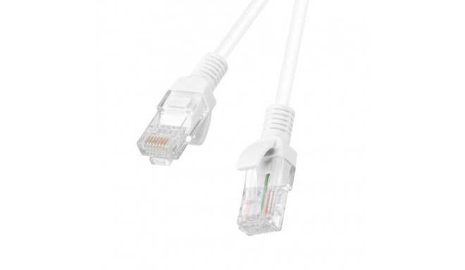 PATCHCORD CAT.5E UTP 1M WHITE FLUKE PASSED LANBERG