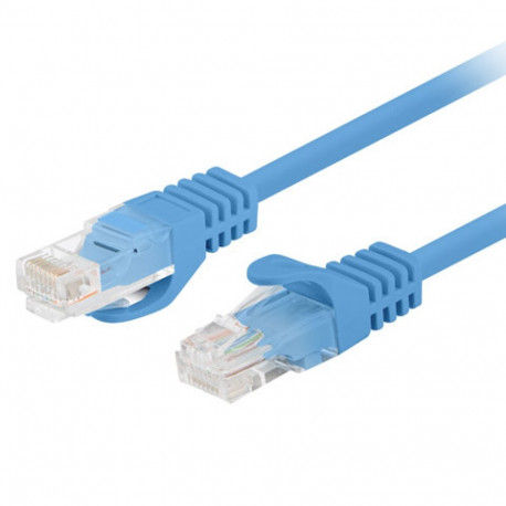 PATCHCORD CAT.5E UTP 0.25M BLUE FLUKE PASSED LANBERG