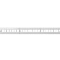 PATCH PANEL BLANK 24 PORT 1U WITH ORGANIZER FOR KEYSTONE MODULES GREY LANBERG