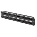 PATCH PANEL 48 PORT 2U 19" CAT.6 BLACK LANBERG