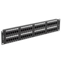 PATCH PANEL 48 PORT 2U 19" CAT.6 BLACK LANBERG