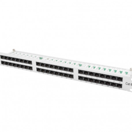 PATCH PANEL 48 PORT 1U 19" CAT.6 UTP GREY LANBERG