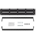 PATCH PANEL 48 PORT 2U 19" CAT.5E BLACK LANBERG