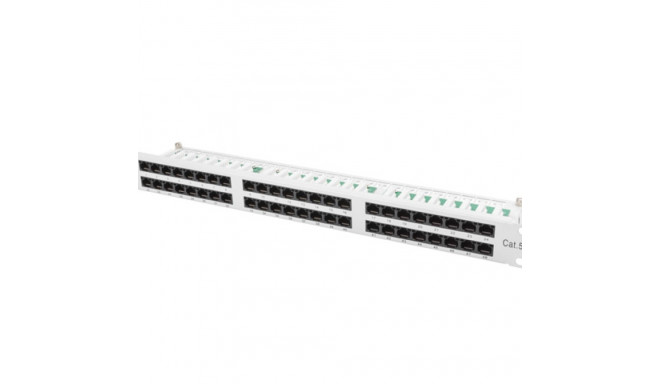 PATCH PANEL 48 PORT 1U 19" CAT.5E UTP GREY LANBERG