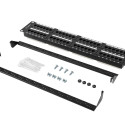 PATCH PANEL 48 PORT 2U 19" CAT.6 BLACK LANBERG