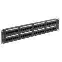 PATCH PANEL 48 PORT 2U 19" CAT.5E BLACK LANBERG