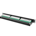 PATCH PANEL 48 PORT 1U 19" CAT.5E BLACK LANBERG