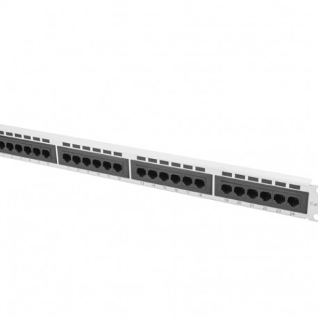 PATCH PANEL 24 PORT 1U 19" CAT.5E UTP GREY LANBERG