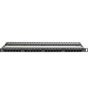 PATCH PANEL 24 PORT 0.5U 19" CAT.6 BLACK LANBERG