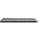 PATCH PANEL 24 PORT 0.5U 19" CAT.6 BLACK LANBERG