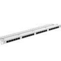 PATCH PANEL 24 PORT 0.5U 19" CAT.6 GREY LANBERG