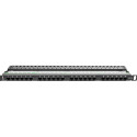 PATCH PANEL 24 PORT 0.5U 19" CAT.5E BLACK LANBERG