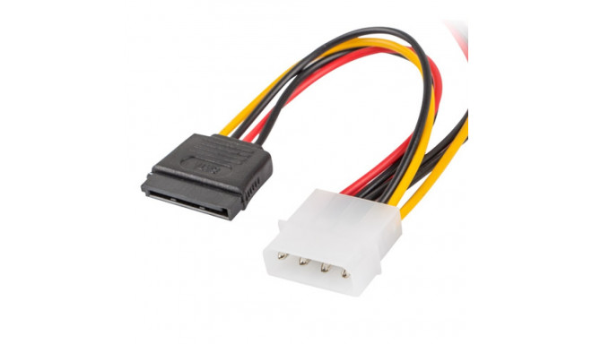 MOLEX(M)->2X SATA(F) CABLE 15CM LANBERG