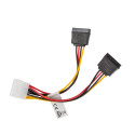 Lanberg kaabel Molex (M) - 2xSATA (F) 15cm