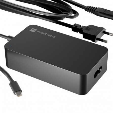 LAPTOP CHARGER NATEC GRAYLING USB-C 45W FOR LAPTOPS, TABLETS, PHONES