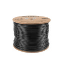 LAN CABLE CAT.5E UTP 305M SOLID OUTDOOR GEL-FILLED CU BLACK FLUKE PASSED LANBERG