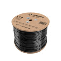 LAN CABLE CAT.5E UTP 305M SOLID OUTDOOR CU BLACK FLUKE PASSED LANBERG