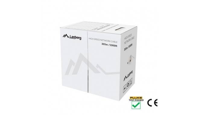 LAN CABLE CAT.5E UTP 305M SOLID CU ORANGE FLUKE LANBERG