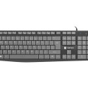KEYBOARD NATEC NAUTILUS US LAYOUT SLIM BLACK-GREY