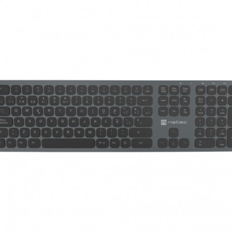 KEYBOARD NATEC DOLPHIN ES LAYOUT WIRELESS BLUETOOTH + 2.4GHZ X-SCISSORS ALUMINIUM SLIM