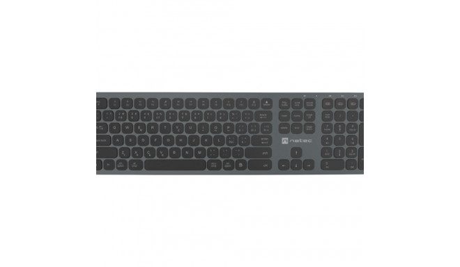 KEYBOARD NATEC DOLPHIN CZ/SK LAYOUT WIRELESS BLUETOOTH + 2.4GHZ X-SCISSORS ALUMINIUM SLIM