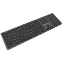 KEYBOARD NATEC DOLPHIN CZ/SK LAYOUT WIRELESS BLUETOOTH + 2.4GHZ X-SCISSORS ALUMINIUM SLIM