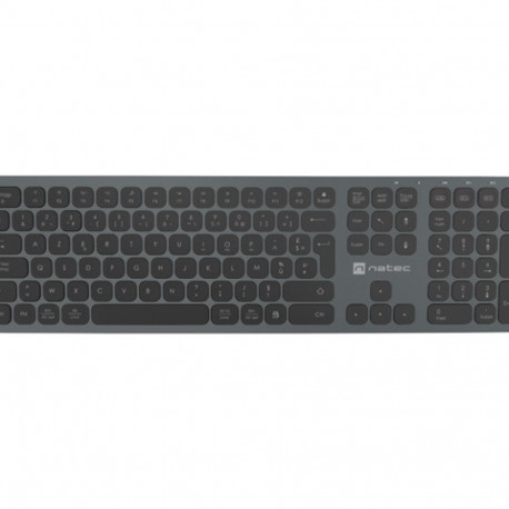 KEYBOARD NATEC DOLPHIN FR LAYOUT WIRELESS BLUETOOTH + 2.4GHZ X-SCISSORS ALUMINIUM SLIM