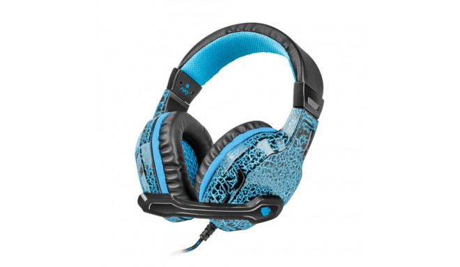 HEADSET FURY HELLCAT WITH MICROPHONE ILLUMINATED BLACK-BLUE