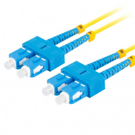 FIBER OPTIC PATCHCORD SM SC/UPC-SC/UPC DUPLEX 10M LSZH G657A1 3.0MM YELLOW LANBERG