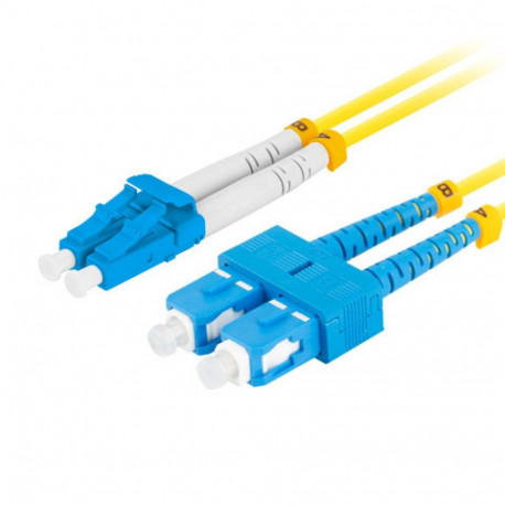 FIBER OPTIC PATCHCORD SM SC/UPC-LC/UPC DUPLEX 2M LSZH G657A1 3.0MM YELLOW LANBERG