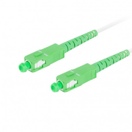FIBER OPTIC PATCHCORD SM SC/APC-SC/APC SIMPLEX 15M LSZH G657B3 3.0MM WHITE LANBERG