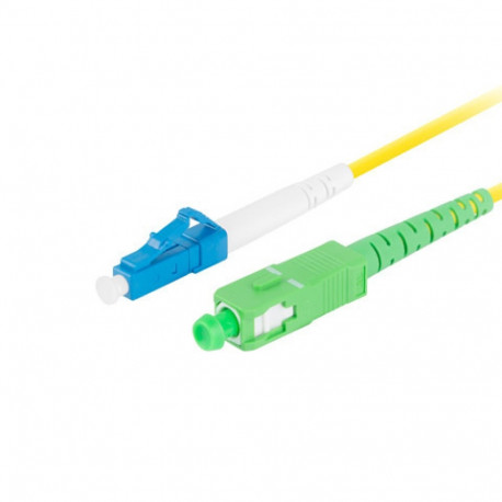 FIBER OPTIC PATCHCORD SM LC/UPC-SC/APC SIMPLEX 1M LSZH G657A1 3.0MM YELLOW LANBERG