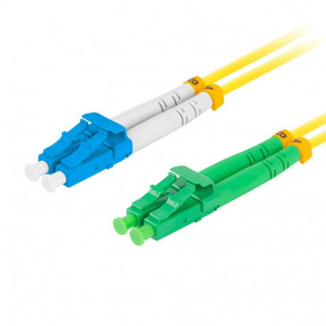 FIBER OPTIC PATCHCORD SM LC/APC-LC/UPC DUPLEX 0.5M LSZH G657A1 3.0MM YELLOW LANBERG