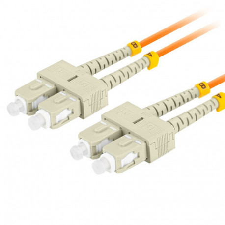 FIBER OPTIC PATCHCORD MM SC/UPC-SC/UPC DUPLEX 2M LSZH  OM2 50/125 3.0MM ORANGE LANBERG