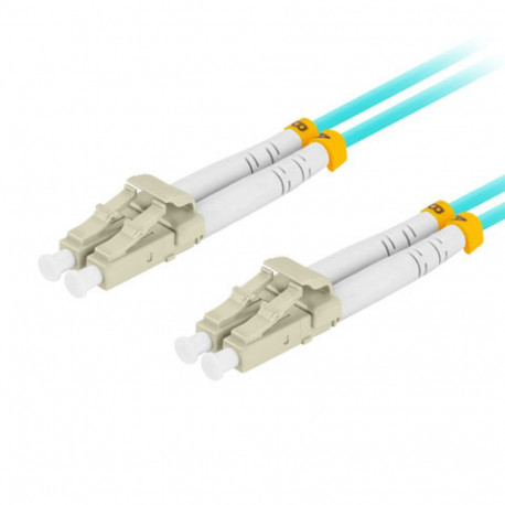 FIBER OPTIC PATCHCORD MM LC/UPC-LC/UPC DUPLEX 3M LSZH OM3 50/125 3.0MM AQUA LANBERG