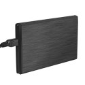 EXTERNAL HDD/SSD ENCLOSURE NATEC RHINO SATA 2.5" USB 2.0 ALUMINUM BLACK SLIM