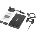 EXTERNAL HDD/SSD ENCLOSURE NATEC RHINO SATA 3.5" USB 3.0 ALUMINUM BLACK