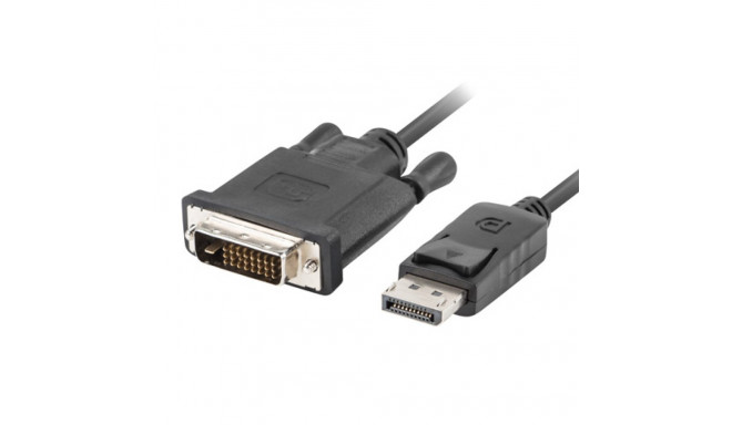 DISPLAYPORT(M) V1.2->DVI-D(M)(24+1) CABLE 1M BLACK DUAL LINK LANBERG
