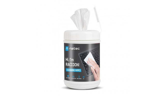 CLEANING WIPES NATEC RACCOON 10X10 CM 100-PACK