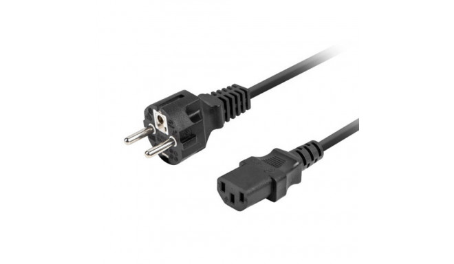 CEE 7/7->IEC 320 C13 POWER CORD 1.8M VDE STRAIGHT BLACK LANBERG