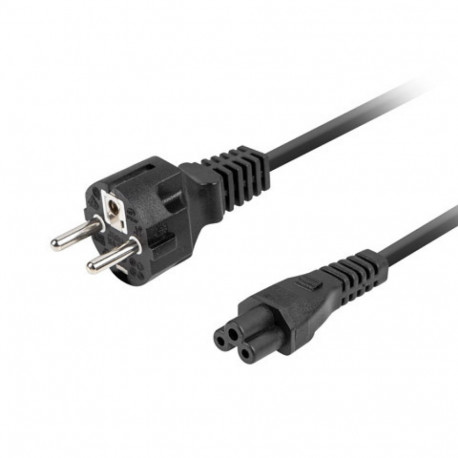 CEE 7/7 (MICKEY)->IEC 320 C5 POWER CORD 1.8M VDE BLACK STRAIGHT LANBERG