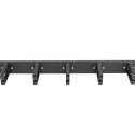 19" CABLE MANAGEMENT PANEL WITH 5 PLASTIC HOLDERS 1U TYPE B BLACK LANBERG