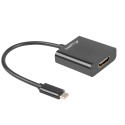 USB-C(M) 3.1->HDMI(F) ADAPTER CABLE 15CM (DISPLAYPORT ALT MODE) BLACK LANBERG