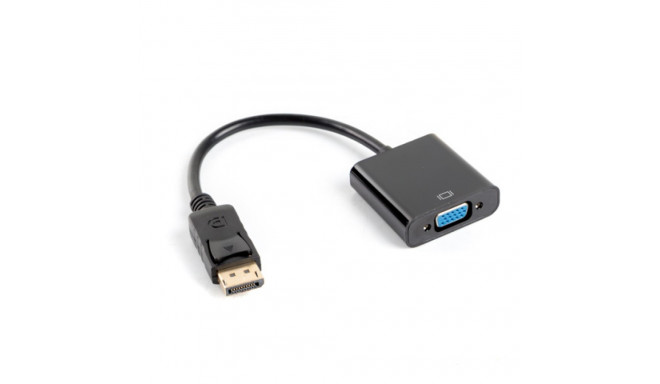 DISPLAYPORT(M) 1.1->VGA(F) ADAPTER CABLE 20CM BLACK LANBERG