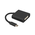 Lanberg adapter USB-C (M) - DVI-I(F) 24+5 15cm, must