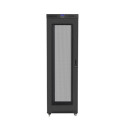 RACK CABINET 19" FREE-STANDING 42U/800X1200 (FLAT PACK) WITH MESH DOOR LCD BLACK LANBERG V2