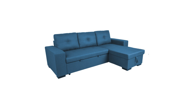 Corner sofa bed CARITA dark blue